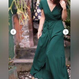 Elegant Green Maxi Dress
